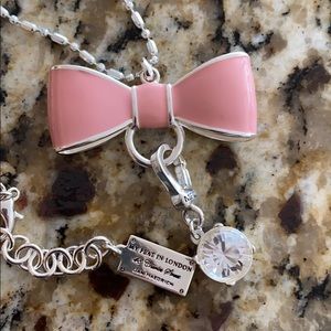 pink bow necklace